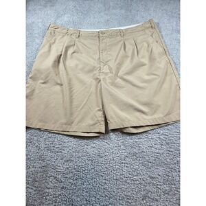 Reebok‎ Golf Shorts 50 Tan Mens Pleated Front Performance Stretch Khaki Chino